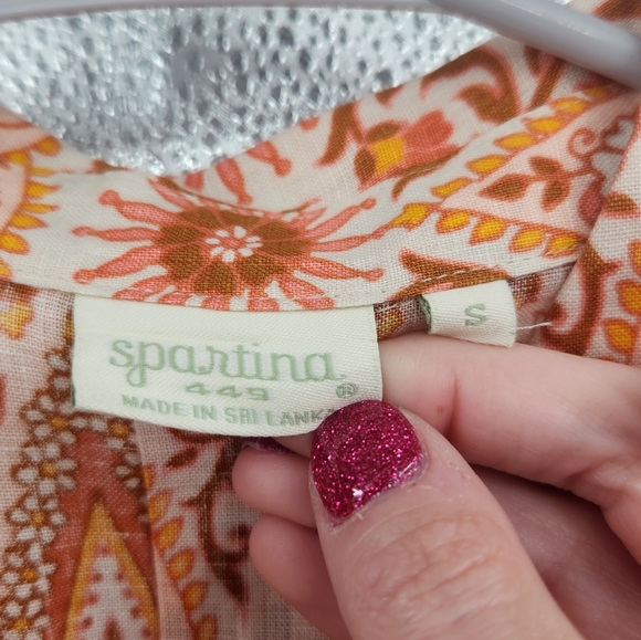 Spartina Ada Linen‎ House Blouse Small - Picture 3 of 6